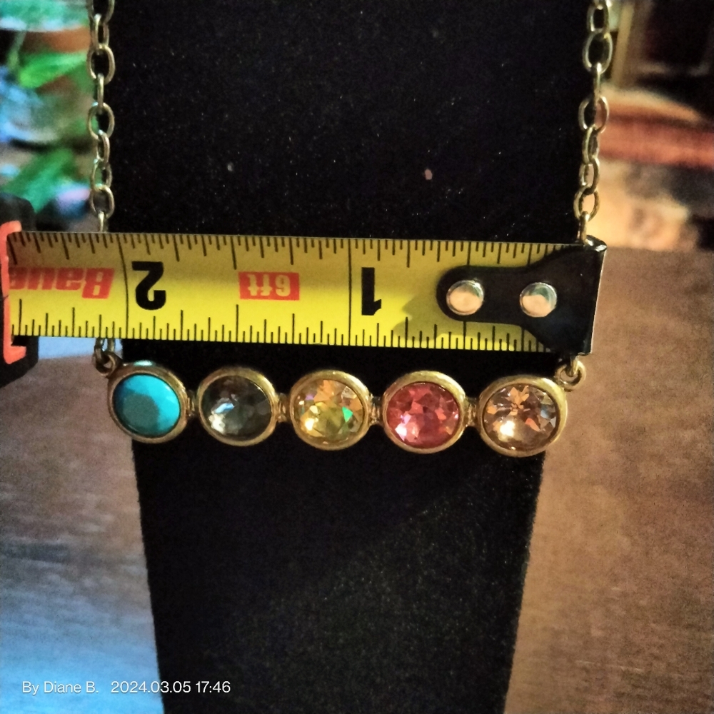 Logo Gold Birthstone Bar Necklace